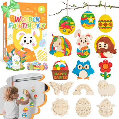 15pcs DIY Wooden Magnets - Eleanore's Diary Kids Arts & Crafts Painting Kit