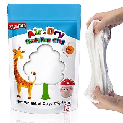 ifergoo 125g Foam Magic Modeling Clay, 4.41 oz White Air Dry Clay for Kids - color: 1 Color (White)