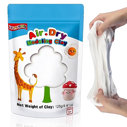 ifergoo 125g Foam Magic Modeling Clay, 4.41 oz White Air Dry Clay for Kids - color: 1 Color (White)