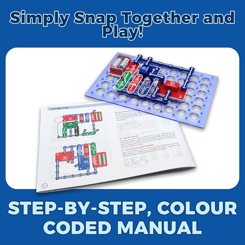OnBots 300 STEM Electronics Kit | for Kids Age 8 + | Build 300 Science Projects to Learn Circuits & Engineering | 60 Parts & Full Colour Manual | Perfect Christmas and Birthday Gift for Boys & Girls