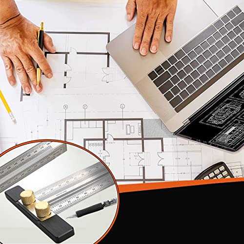 Ultra Precise Marking T-Ruler Stainless Steel Marking Rulers, T Square Hole, Stainless Steel Woodworking Scribing, Positioning, Scribbling Measuring Device for Carpenter(400 mm/16inch) - style: 400mm
