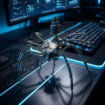 Steampunk 3D Metal Puzzle Spider 140+ Pcs Mechanical DIY Assembly Model Kit Desktop Display for Men Family and Friends(Mechanical Spider) - style: Mechanical Spider