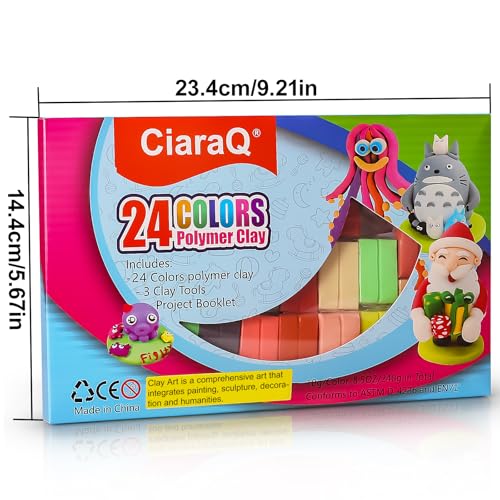 CiaraQ Polymer Clay Kit, Mini Modeling Clay Set - color: 24 Colors