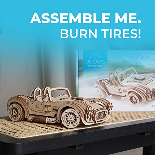 UGEARS Bundles 3D Puzzles - Dragster and Drift Cobra Racing Car,3D Puzzle Wooden 3-D Puzzles for Adults Model kit DIY Mechanical Puzzles