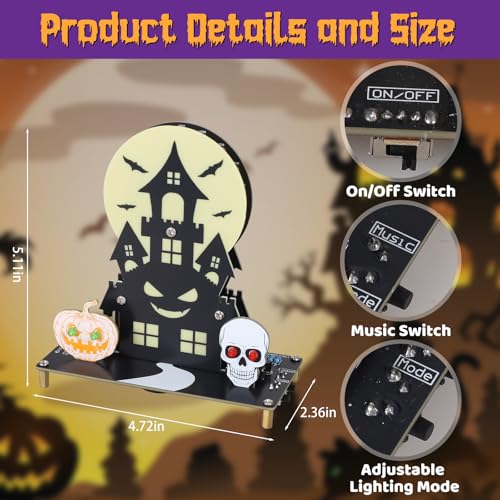 MIOYOOW Halloween Haunted Castle Soldering Kit, LED Light DIY Kit for Teens