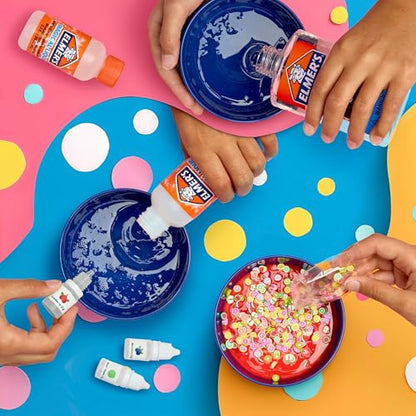 Elmer's Fruity Fusion Slime Kit, Includes Elmer's Clear Glue, Magical Liquid Slime Activator, Clay Color Pigments, Scents, Mixing Bowl, Spoon, 20 Piece Kit - style: Fruity Fusion Kit- Amazon Exclusive