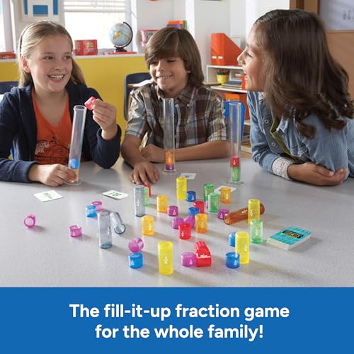 Educational Insights Fraction Formula - 3rd Grade Math Games for Kids 8-12, Fraction Tiles and Fractions Flash Cards, Learning Games and Math Manipulatives for Elementary School or Homeschool