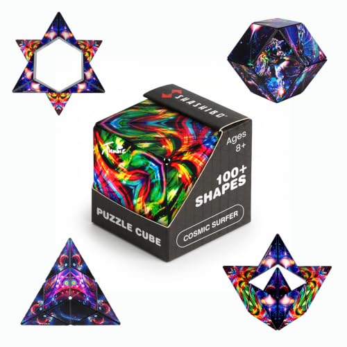 Shashibo DODECA Magnetic Puzzle Cube, Stress Relief Fidget Toy - color: Cosmic Surfer, size: DODECA