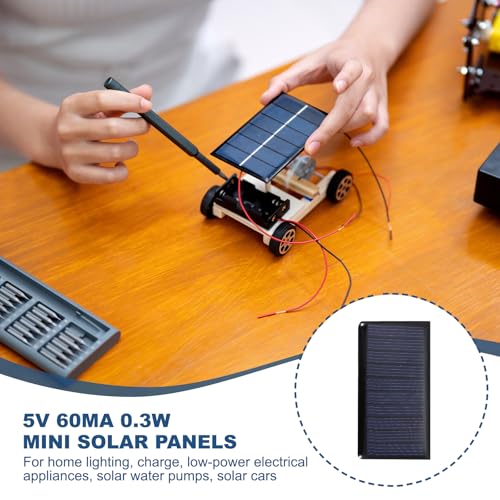 MECCANIXITY 8Pcs 5V 0.3W 60mA Mini Solar Panels, Small Solar Photovoltaic Power Cells Charge DIY Electric Toy Materials Kits - style: 5V 0.3W 0.06A