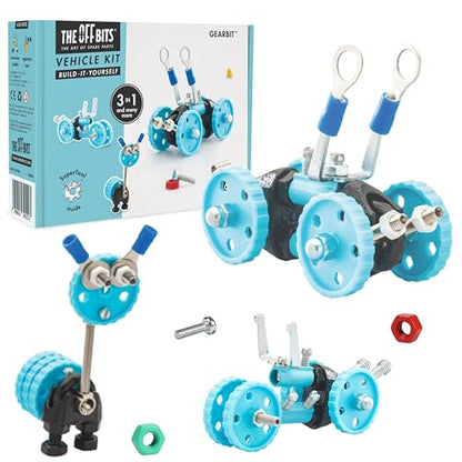 The Off Bits Vehicle STEAM Building Set, Educational Gift Idea, Build Your Own Robot Toy for Kids Age 6 7 8 9+ Year Old Boys and Girls, Stem Toys Engineering Kit, Construction Toys Steam Gift