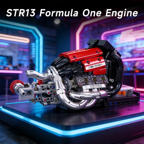 Mould King 10188 Engine Building Kit for Adults, Combustion Racing Car Engine Model Kit for Display, STEM Building Project for Teens 14+(980 PCS) - style: STR Engine