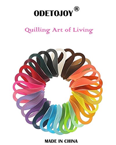 ODETOJOY Quilling Paper Strips 10mm 260 Strips Set DIY Origami Paper Quilling Art Length 39cm (26color 10mm) - size: Width-10mm