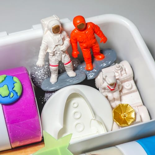 Space Playdough Kit - Rockets, Planets & Astronauts - style: Outer Space Playdough Kit