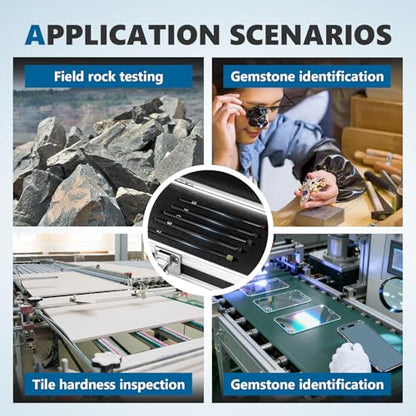 Mohs Hardness Test Kit Mohs Hardness Picks 5 Pack Mohs Hardness Tester Industrial Mineral Identification Kit Gem Jade Jewelry 5-9 Scratch Tester