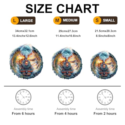 Wooden Puzzles for Adults, 11.4 * 10.8n 170pcs Steam Train Puzzle - color: 3d Steam Train, size: Medium