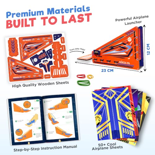 Doctor Jupiter Paper Airplane Launcher Kit for Kids Ages 6+, Birthday Gifts - style: Paper Airplanes Kit: 6+