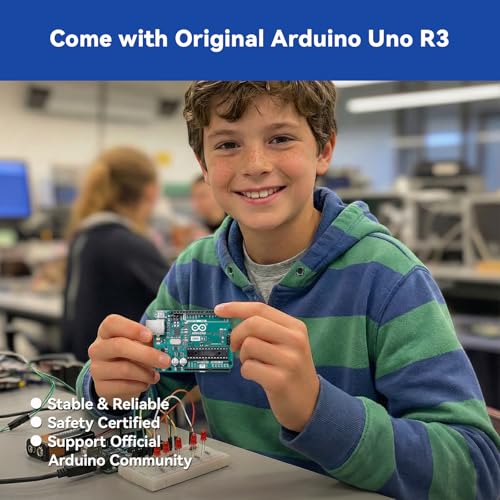 SunFounder Beginner's Lab Starter Kit with Original Arduino Uno R3 REV3 Multimeter 34 Projects 40+ Video Courses Breadboard, RoHS Compliant, for Beginners & Engineers
