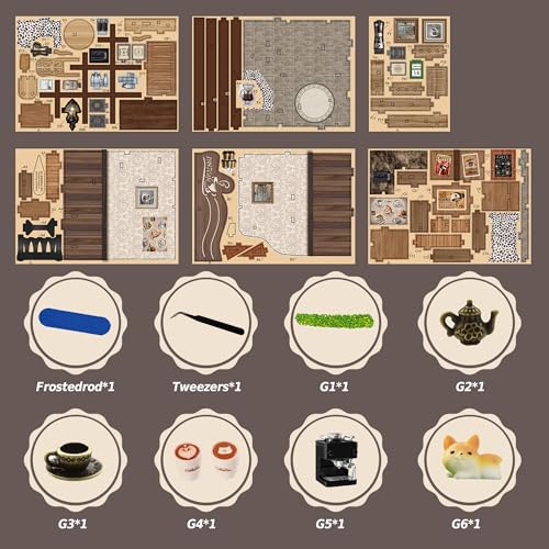 DIY Miniature House Kit, Dollhouse Diorama - Country Cafe