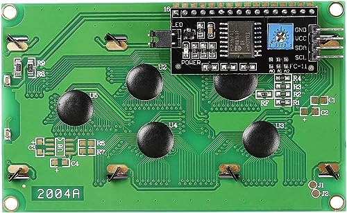 SunFounder 2 Pack 2004 20x4 LCD Module IIC I2C Interface Adapter Blue Backlight Compatible with MEGA2560 Arduino R3 Raspberry (I2C Included) - color: LCD2004 & I2C (2Pack)