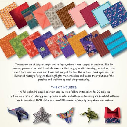 Japanese Origami for Beginners Kit: 20 Classic Origami Models: Kit with 96-page Origami Book, 72 Origami Papers and Instructional Videos: Great for Kids and Adults!