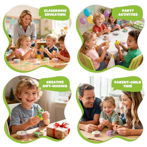 JUPITEARTH Air Dry Clay for Kids,12 Animals Theme Party Modeling Clay Set - color: Animal