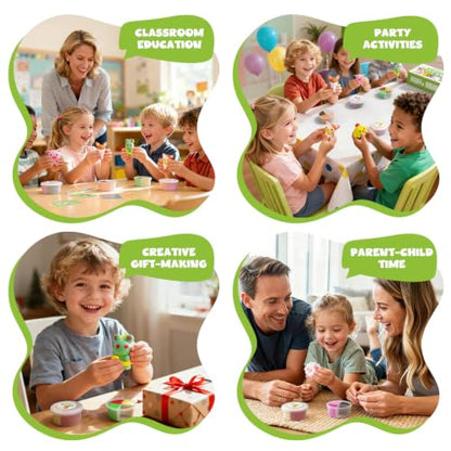JUPITEARTH Air Dry Clay for Kids,12 Animals Theme Party Modeling Clay Set - color: Animal