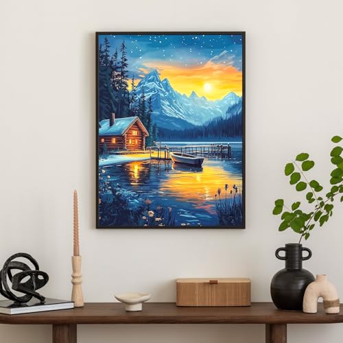 Diamond Art Kits for Adults & Beginners, Snow Mountain Diamond Painting Kit - color: HMDPUS-25907