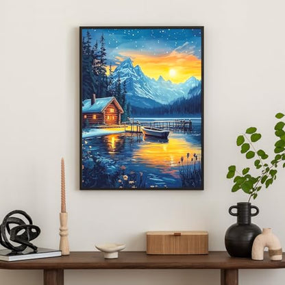 Diamond Art Kits for Adults & Beginners, Snow Mountain Diamond Painting Kit - color: HMDPUS-25907