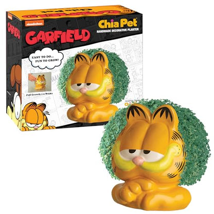 Chia Pet Garfield Terracotta Planter with Seed Pack - color: Garfield