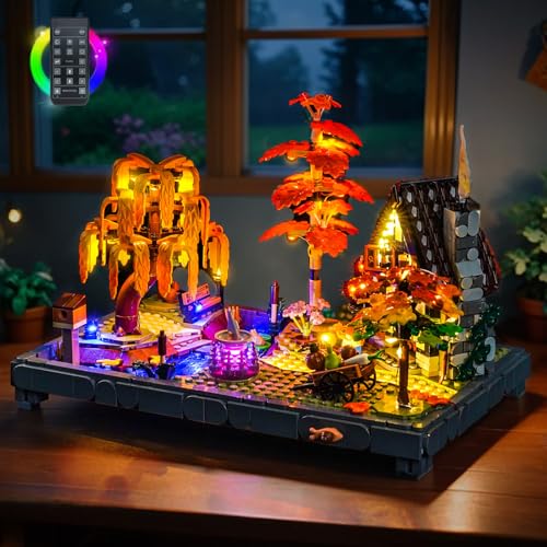 LocoLee Light kit Compatible with Lego 11372 Autumn Cottage Garden - No Model Only Lights, LED Lighting Accessories Compatible with Lego 11372 Autumn Garden (RC Version) - style: RC Version