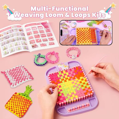 500+ PCS Weaving Loom Kit, Craft Kits for Kids, Friendship Bracelet Kit