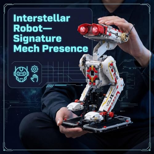 HJPLPXH Space Robot Dog Building Set with LED Light and Walking Design - style: Space Robot