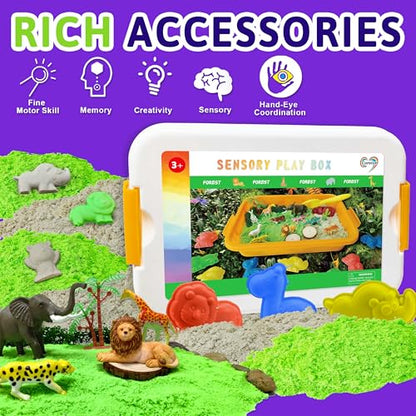 Carolart Jungle Sensory Bin, Animal Sandbox & Sensory Sand Kit - style: Jungle