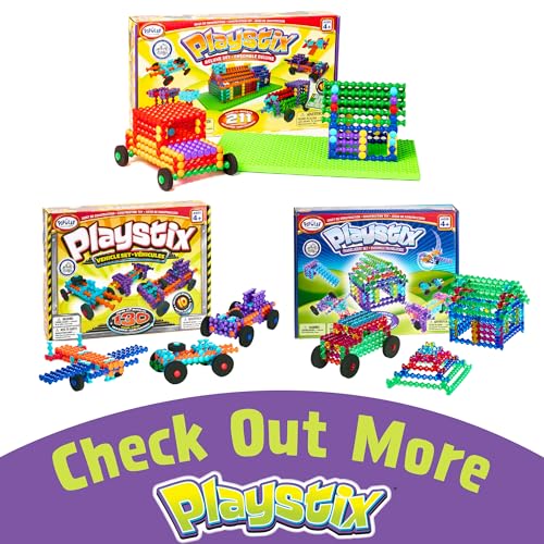 POPULAR PLAYTHINGS Playstix Construction Toy Set, 150 Piece Kit - style: 150 Piece Kit