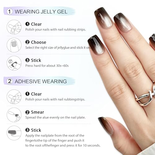 6 Packs (144 Pcs) | Reusable Press on Nails | cute nails | 6-Style Bundle | 12 Sizes | Each Style 24 Pcs | 3D Silver Butterfly Charms - color: 3D Silver Butterfly Charms