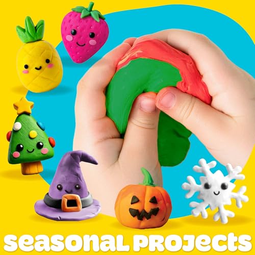 Play-Doh Air Dry Clay, 3-Pack Christmas Bundle, 1 Green Bubblegum, 1 Red Peppermint, 1 Blue Cotton Candy, Stocking Stuffers, Goodie Bag Stuffers, Art Supplies, Arts and Crafts for Kids, Kids Crafts - color: Christmas