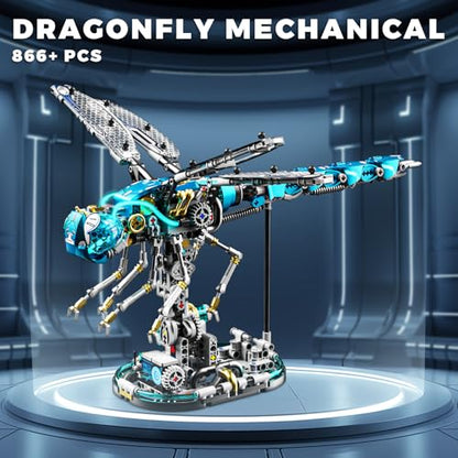 Mechanical Dragonfly Building Blocks for Adults - color: Blue