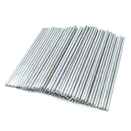 EUDAX 100Pcs STEM Toys Shaft Round Rod Axles for DIY Toy RC Car Boat Helicopter Model Part (2mmx70mm) - style: 2mmx70mm