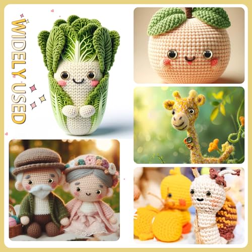 TOAOB 60pcs 12mm Gold Safety Eyes for Crocheting Craft Stuffed Animals Eye - color: Gold