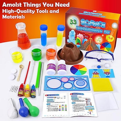 UNGLINGA 33 Experiments Science Kit for Kids - style: science kit with 33 experiments