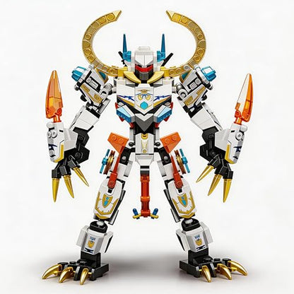 White Tiger Mecha Building Set, 2 in 1 Transformable Tiger Robot Toy for Kids & Teens Ages 8+
