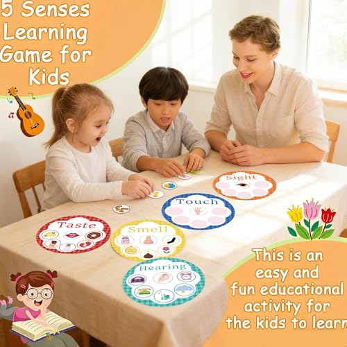 5 Senses Learning Activity Card 8 Inch Five Senses Sorting Cards