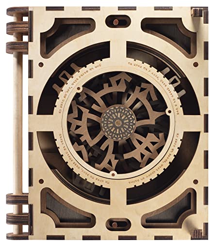 The Original Codex Silenda - The Build Your Own 3D DIY Mechanical Wooden Puzzle Book - Can You Unlock Each Page to Open the Next? Amazing DaVinci Brain Challenge Puzzle Box for Teens or Adults