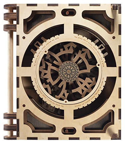 The Original Codex Silenda - The Build Your Own 3D DIY Mechanical Wooden Puzzle Book - Can You Unlock Each Page to Open the Next? Amazing DaVinci Brain Challenge Puzzle Box for Teens or Adults