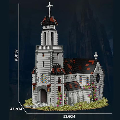 Medieval Cathedral - Building Blocks,6172 PCS Modular Church for Adults - style: Medieval Cathedral