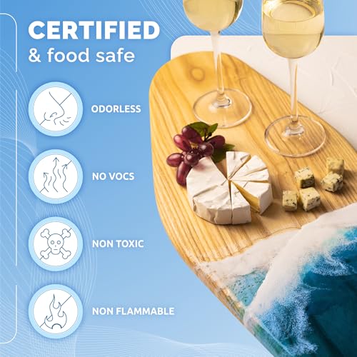 Craft Resin Crystal Clear Epoxy Resin Kit - Food Safe, UV Resistant - 34 Oz - size: 34 Oz