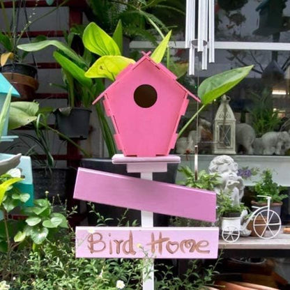 FBIRDY 12pcs DIY Wood Birdhouses Unfinished Wooden Bird House for Crafts and Arts Paint Unpainted Bird House to Build (12pcs)