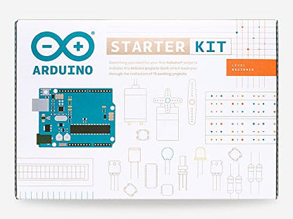 Official Arduino Starter Kit [K000007] - 12 DIY Projects with Electronic Components & English Projects Book - Original Kit from Italy