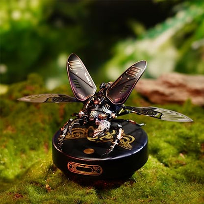 3D Metal Puzzles for Adults, DIY Model Kits to Build, 115 Pieces Mechanical Puzzle Stag Beetle, STEM Toy, for Adults（Stag Beetle）