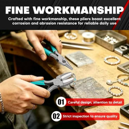 C&T 3-Piece Jewelry Pliers Set, Jewelry Making Tools Kit, Micro Jewelry Plier, Jewelry Making Supplies, Pliers set for jewellery making bead winding and shaping wire DIY Crafts - style: 3PC